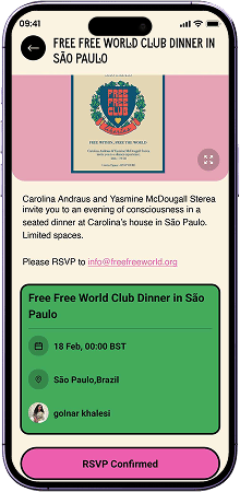 Free Free World Club Dinner In Sao Paulo